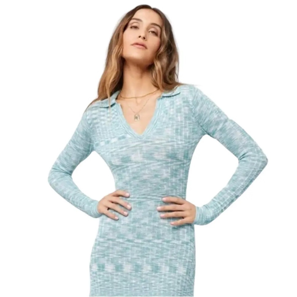 L*SPACE REVOLVE ARIA MINI SWEATER DRESS SIZE SMALL & MEDIUM BLUE $132 - Picture 4 of 9